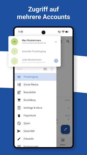 GMX - Mail, Cloud & News ekran görüntüsü
