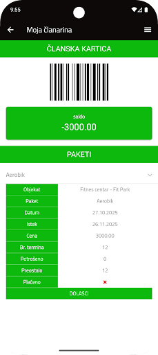 Fitnes centar - Fit Park ekran görüntüsü