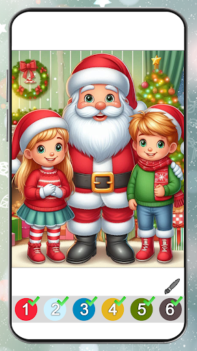 Christmas Gliter Coloring Book ekran görüntüsü