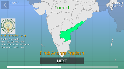 India Map Quiz ekran görüntüsü