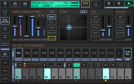 G-Stomper Producer: Music DAW ekran görüntüsü