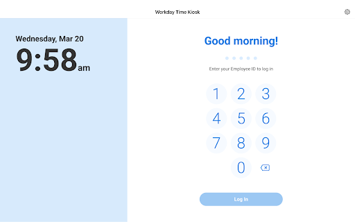Workday Time Kiosk ekran görüntüsü