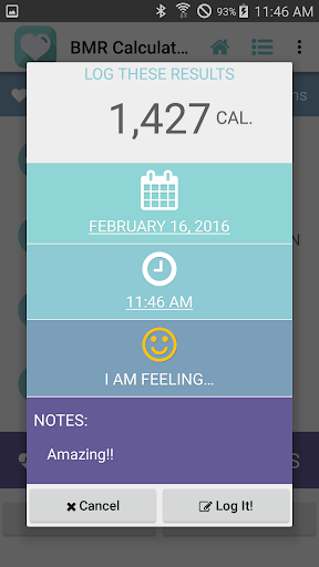 BMR Calculator & Tracker ekran görüntüsü