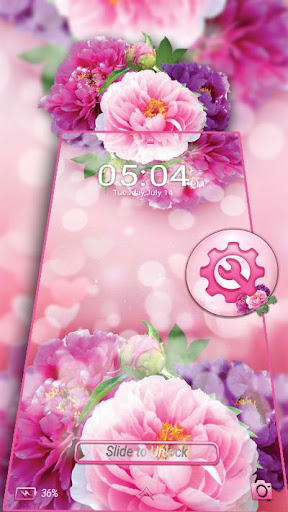 Pink Flower Bokeh Launcher ekran görüntüsü