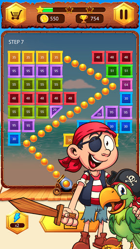 Pirates Bricks Breaker ekran görüntüsü