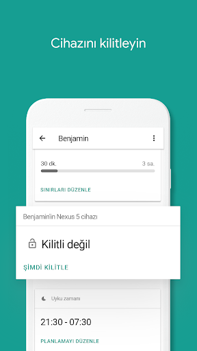 Ebeveyn denetimleri ekran görüntüsü