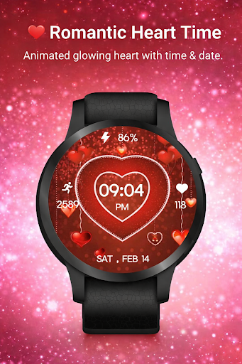 Animated Valentine Heart Watch ekran görüntüsü