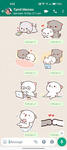 Mochi Cat Stickers ekran görüntüsü