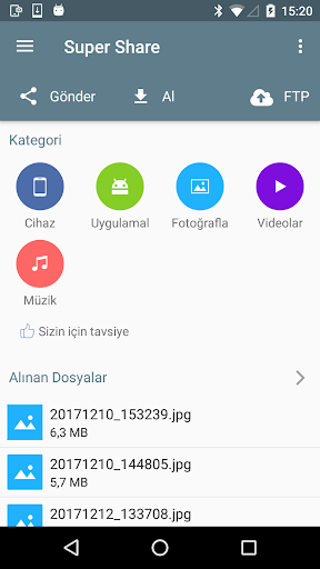 WiFi Dosya Aktarımı ekran görüntüsü