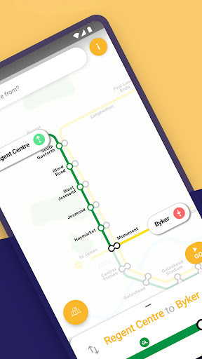 Tyne and Wear Metro Map ekran görüntüsü