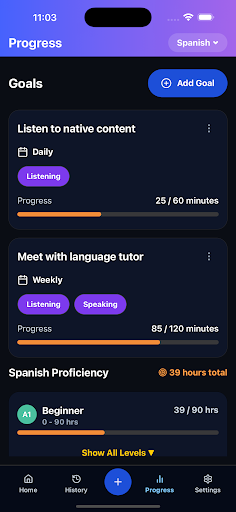 Lingua Logger: Study Tracker ekran görüntüsü