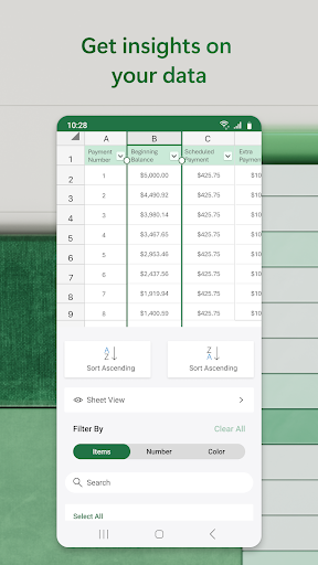 Microsoft Excel: Spreadsheets ekran görüntüsü