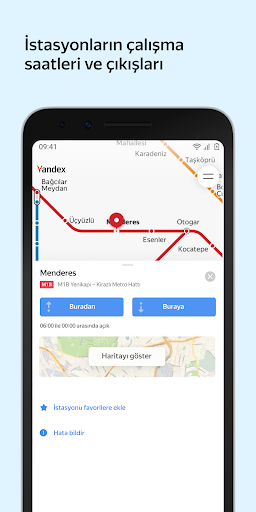 Yandex Metro ekran görüntüsü