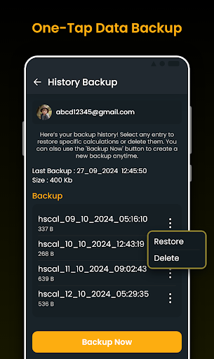 Simple Calculator with History ekran görüntüsü