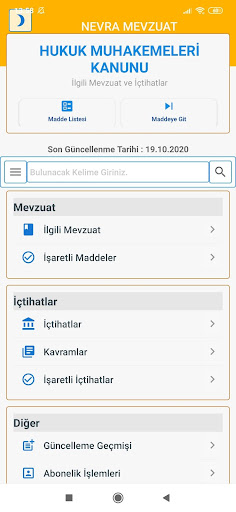 Hukuk Muhakemeleri Kanunu ekran görüntüsü