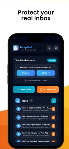 Temp Mail ekran görüntüsü