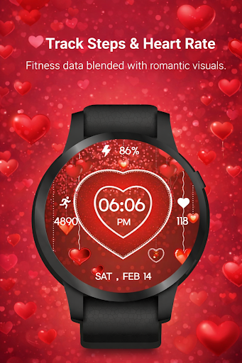 Animated Valentine Heart Watch ekran görüntüsü