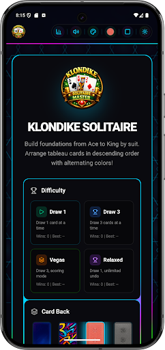 Klondike Solitaire Offline ekran görüntüsü