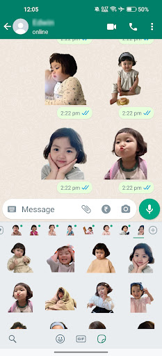 Cute Jinmiran Stickers ekran görüntüsü
