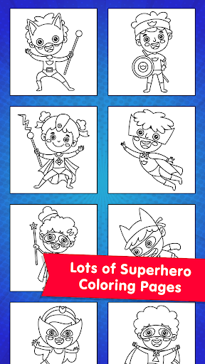 Super Hero Games Coloring ekran görüntüsü