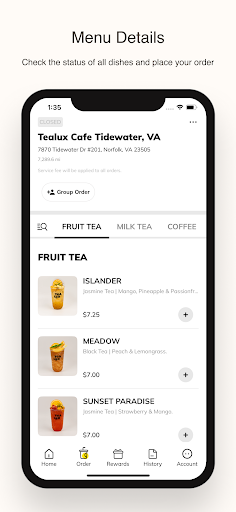 Tealux - Cafe ekran görüntüsü