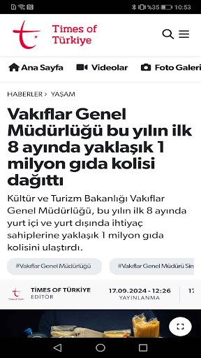 Times of Türkiye ekran görüntüsü