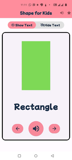 Shape Flashcards for Kids ekran görüntüsü