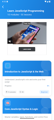 Learn JavaScript Programming ekran görüntüsü