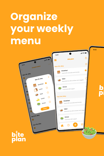 Bite plan: Weekly menu planner ekran görüntüsü