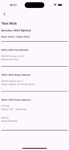 Ege 3. Yas Üniversitesi ekran görüntüsü