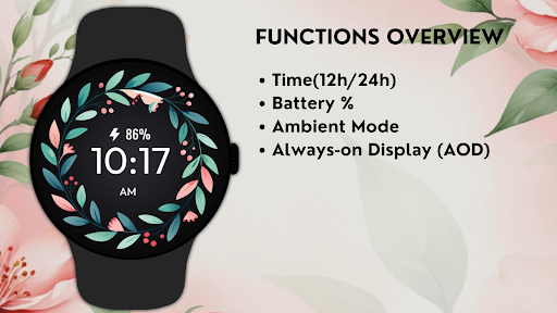 Floral WatchFace - FLOR-04 ekran görüntüsü
