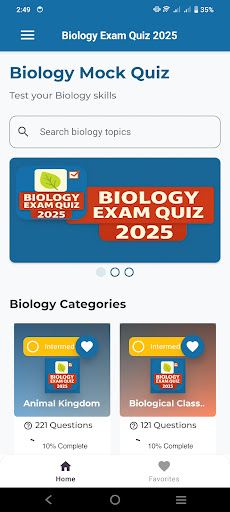 Biology Exam Quiz 2025 ekran görüntüsü