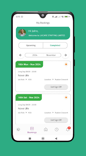 Livcare Staffing App ekran görüntüsü