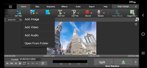VideoPad Video Editor ekran görüntüsü