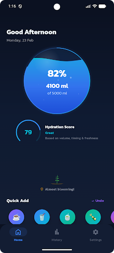 Water Intake Tracker ekran görüntüsü