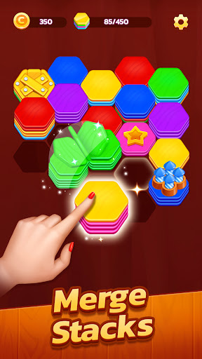 Hexa Stack: Color Sort Puzzle ekran görüntüsü