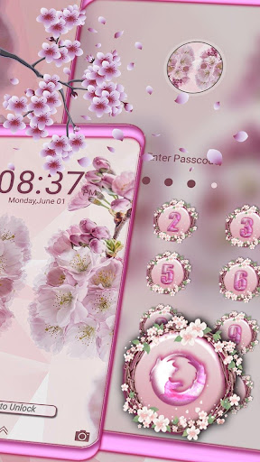 Pink Cherry Blossom Theme ekran görüntüsü