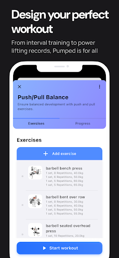Pumped Workout Tracker Gym Log ekran görüntüsü