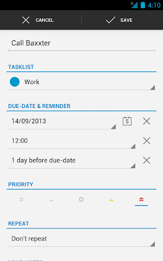 Business Tasks ekran görüntüsü