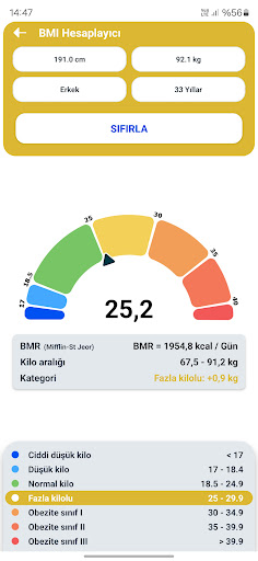 Kilo Kaybı Takip Uygulaması ekran görüntüsü