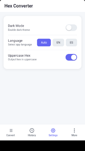 Hex Converter ekran görüntüsü
