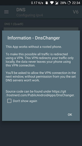DNSChanger for IPv4/IPv6 ekran görüntüsü