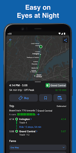 MTA TrainTime ekran görüntüsü