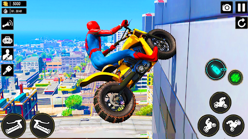 Superhero Bike Stunts 3D Race ekran görüntüsü