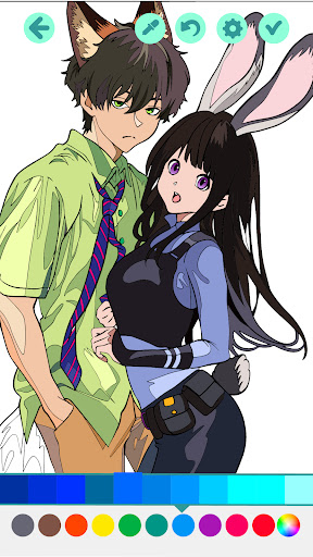 Romantic Anime Coloring Book ekran görüntüsü