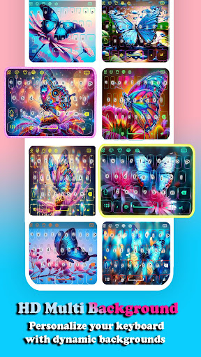Blue Butterfly Themes & Emoji ekran görüntüsü