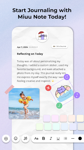 Miuu Note: Cute Diary Journal ekran görüntüsü