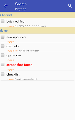 Checklist ekran görüntüsü
