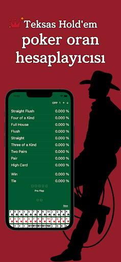 Poker hesabı uygulaması ekran görüntüsü