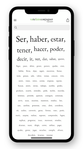 Spanish conjugation ekran görüntüsü